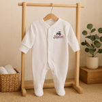 Tractor Baby Sleepsuit Embroidered Personalised Baby Grow
