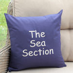 House Name Cushion Embroidered Personalisation