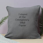 Personalised Message Cushion Custom Embroiderd Throw Pillow for Home or Business