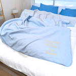 Personalised Blanket Fleece Throw Light Blue
