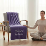 Yoga Blanket Personalised Embroidered Throw