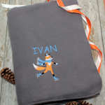 Personalised Kids Blankets Fox Fleece Blanket