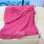 Personalised Blanket Fleece Throw Dark Pink