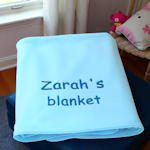 Personalised Blanket Fleece Throw Light Blue