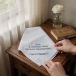 Cyrillic Handkerchiefs Gift Box Greek Hebrew Personalised Pair