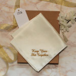 Personalised Ivory Satin Hanky Cream Satin Handkerchief