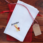 Cricket Gift Handkerchiefs Sports Embroidered Hankies Set