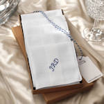 Mens Personalised Handkerchiefs Set of 5 Gift Boxed Hankies