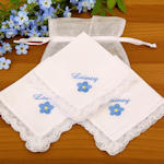 Forget Me Not Set of 3 Hankies