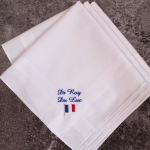 France Handkerchiefs Personalised French Flag Set of 3 Hankies