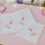 Childrens Ballet Handkerchiefs Ballerina Dancer Hankies Gift Set