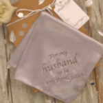 Husband to be Handkerchief Gift Boxed Grey Satin