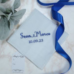 Engagement Gift Hanky Mans Personalised Handkerchief