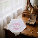 Wedding Handkerchief Ladies Long Message Embroidered Hanky