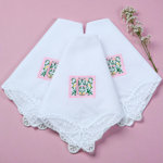 Floral Initial Butterfly Lace Hankies