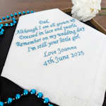 Wedding Handkerchief Father of the Bride Poem Embroidery