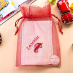 Childs Personalised Handkerchiefs Car Embroidered Hankies Set of 3