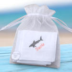 Shark Gift Handkerchiefs Gift Set of 3 Cotton Hankies