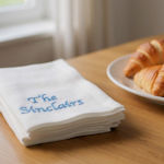 Customised Cloth Napkin House Address or Named Dinner Napkin