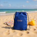 Personalised Gym Bag Royal Blue School PE Sports Drawstring