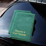 Personalised Microfibre Cloth Green Polishing Car Cleaning Cloth
