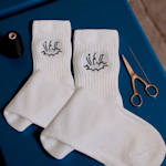 Printed or Embroidered Socks Business Name or Logo Personalised