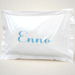 Personalised Pillowcase Oxford Trim Egyptian Cotton