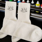 Printed or Embroidered Socks Business Name or Logo Personalised