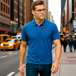 Superman Polo Shirt Mens Personalised Initial Polo