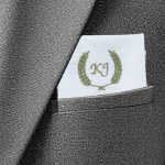 Monogrammed Pocket Squares Initials and Motif Cotton Hanky