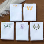 Initials and Motif Cotton Hanky