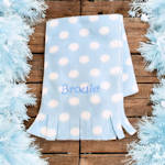 Personalised Childs Scarf Blue Polka Small Toddler Scarves