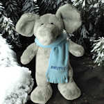 Personalised Bear Scarf Soft Toy Fleece Scarf Choose Colours