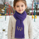 Girls Personalised Hearts Scarf Embroidered Kids Scarves