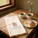 Couples Anniversary Tea Towel Mr and Mrs Teddy Bear Gift