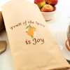 Peach Tea Towel Christian Gift Fruits of the Spirit is Joy