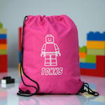 Personalised Lego Theme Bag School Sports PE Gym Sack