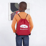 Sports Car PE Bag Personalised Drawstring Gym Sack