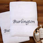 AirBnB Hotel Towel Set Pair of White Bath Towels