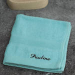 Personalised Flannel Small Script Embroidered Face Cloth