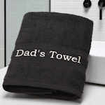 Personalised Towel Black Bath Towel