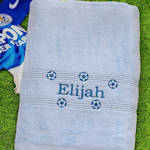 Kids Football Towel Personalised Little Footballs Towel