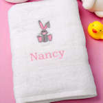 Bunny Rabbit Towel Personalised Bath Towel