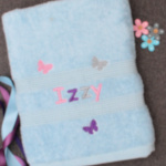 Personalised Childs Towel Girls Butterflies Towel