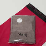 Personalised Face Cloth Grey Embroidered Flannel