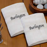 Personalised Hotel Guest Towels Embroidered White Hand