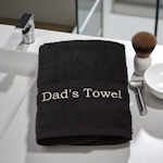 Personalised Towel Black Hand Towel