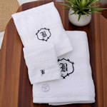 Gothic Monogram Towel Bale Bath Towel Hand and Face Cloth