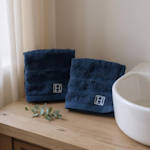Personalised Initial Flannels Monogram Embroidered Face Cloth Pair
