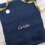 Personalised Bath Towel XL Navy Sheet